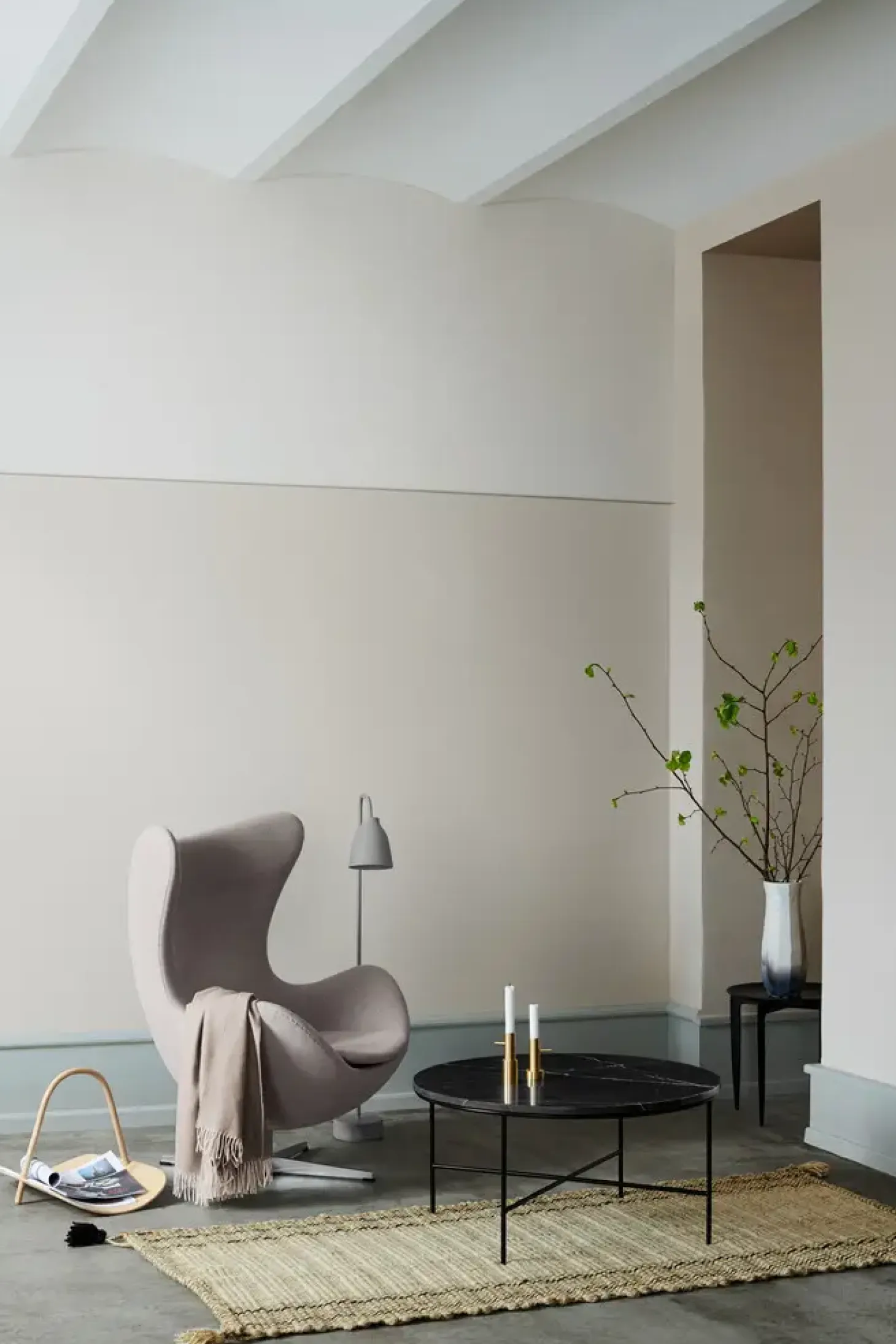 Fritz Hansen - Coffee Table - Planner - Charcoal Marmor - Ø80 cm