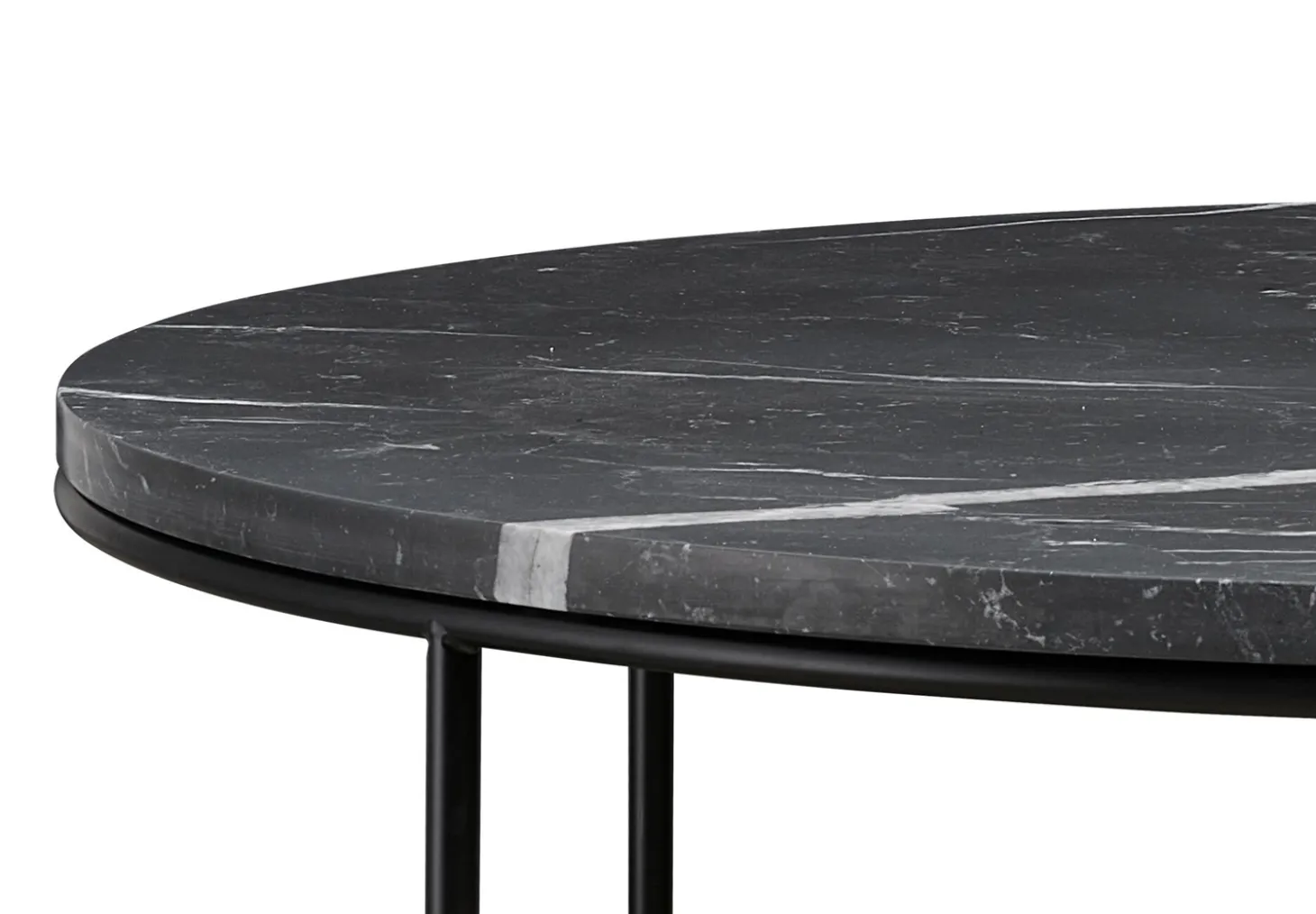 Fritz Hansen - Coffee Table - Planner - Charcoal Marmor - Ø80 cm