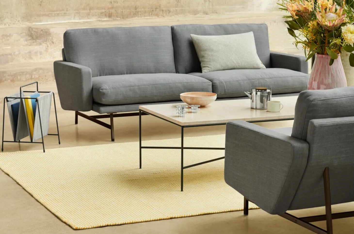 Fritz Hansen - Coffee Table - Planner - Charcoal Marmor - 130x70x40 cm