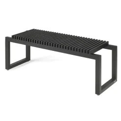 Fritz Hansen - Cutter Bænk - Sort - L 120 cm
