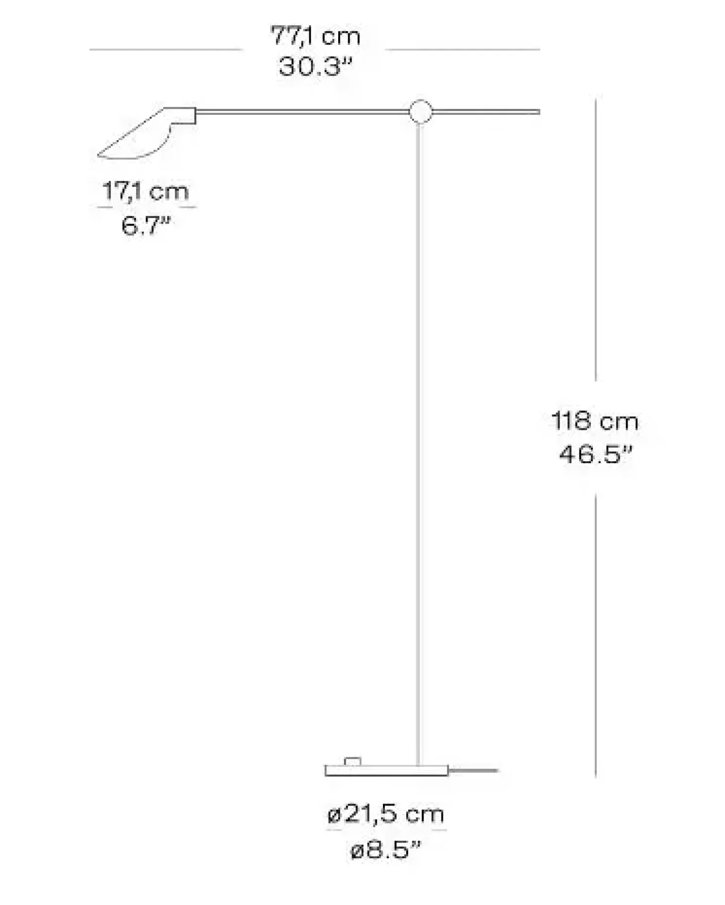 Fritz Hansen - Gulvlampe - MS011 - Sort