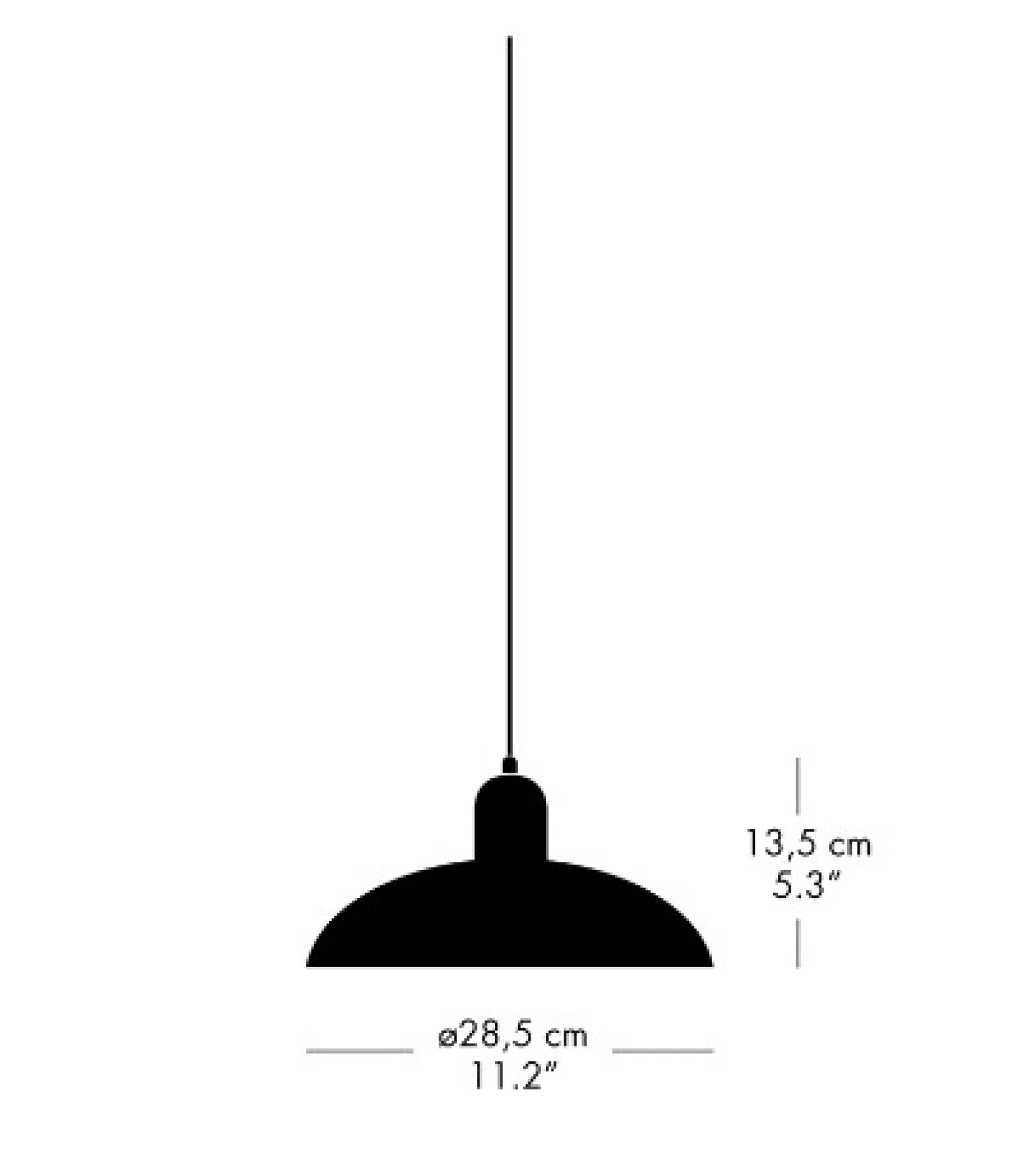 Fritz Hansen - Kaiser Idell 6631-P - Pendel - Rød - Krom