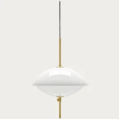 Fritz Hansen - Loftlampe - Clam - Opal/Messing - Ø44