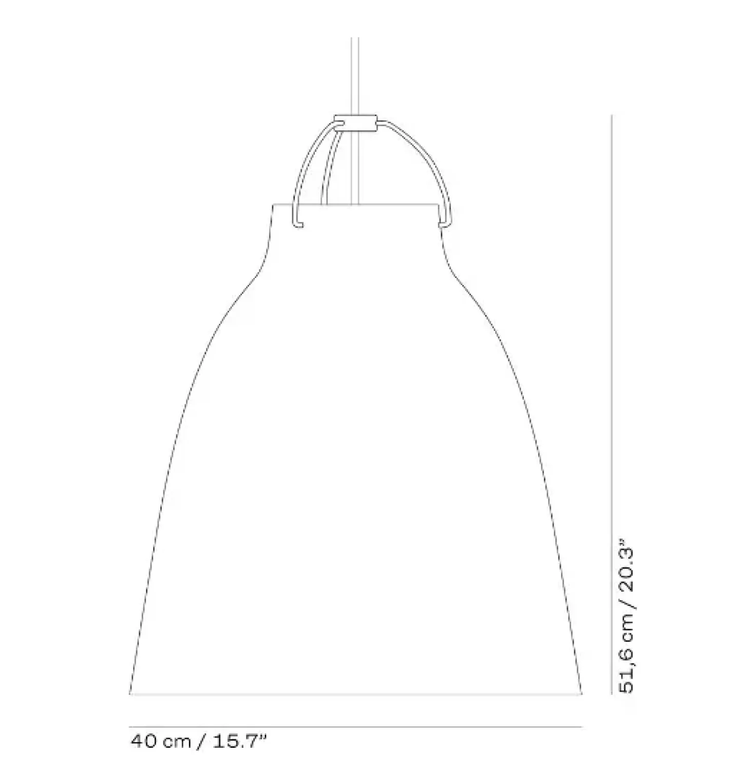 Fritz Hansen - Loftlampe - Caravaggio Matt - Hvid - P3 Large