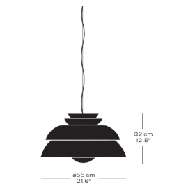 Fritz Hansen - Loftlampe - Concert - Hvid - P3 Large