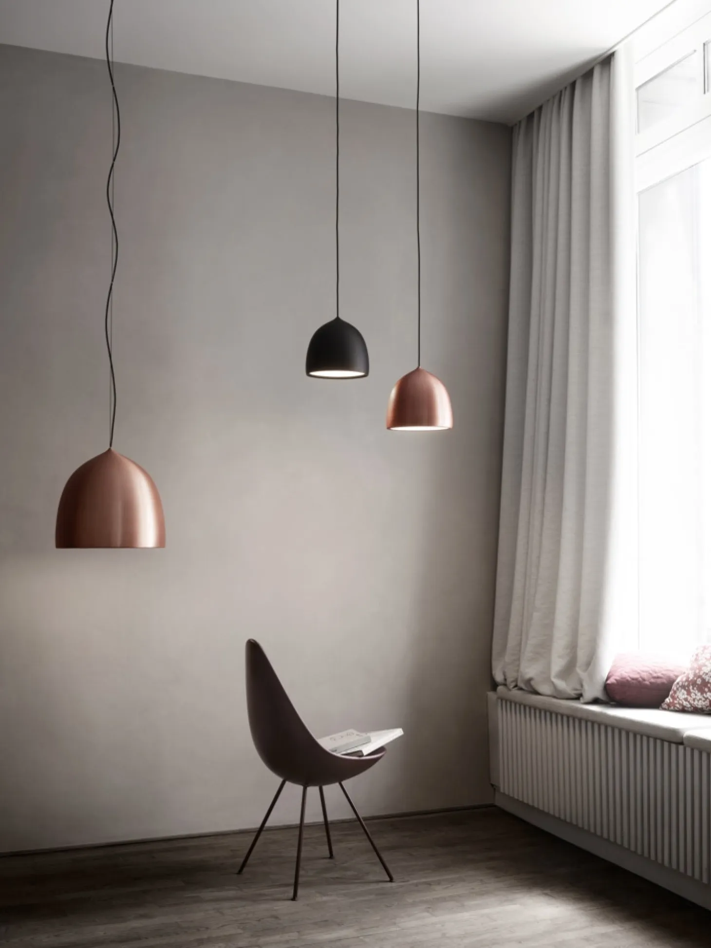 Fritz Hansen - Loftlampe - Suspence P2 - Kobber