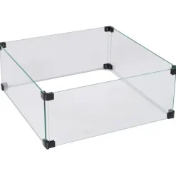 Garden Impressions - Beskyttelsesglas til bålsted - Cozy Living glass - 52x52xH21 cm