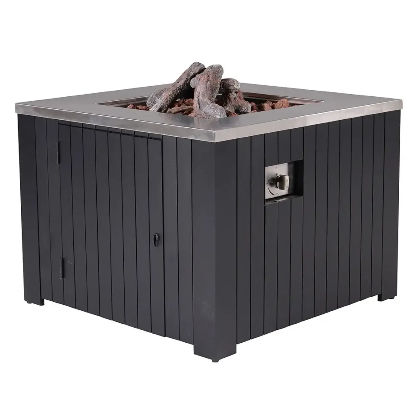 Garden Impressions - Bålsted - Cozy Living firepit Faro - Black/sort - 60x60 cm