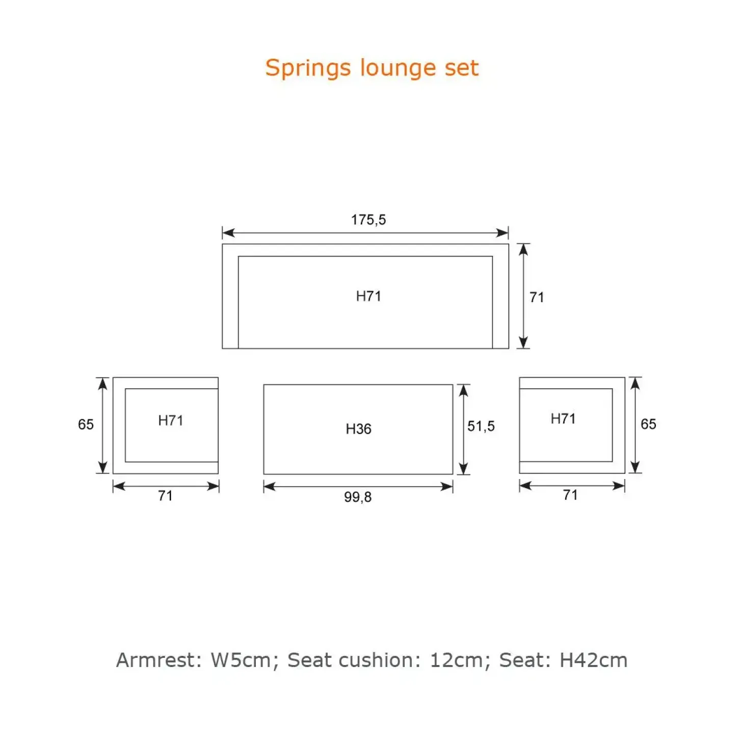 Garden Impressions - Lounge Sæt - Springs - Black/Sort