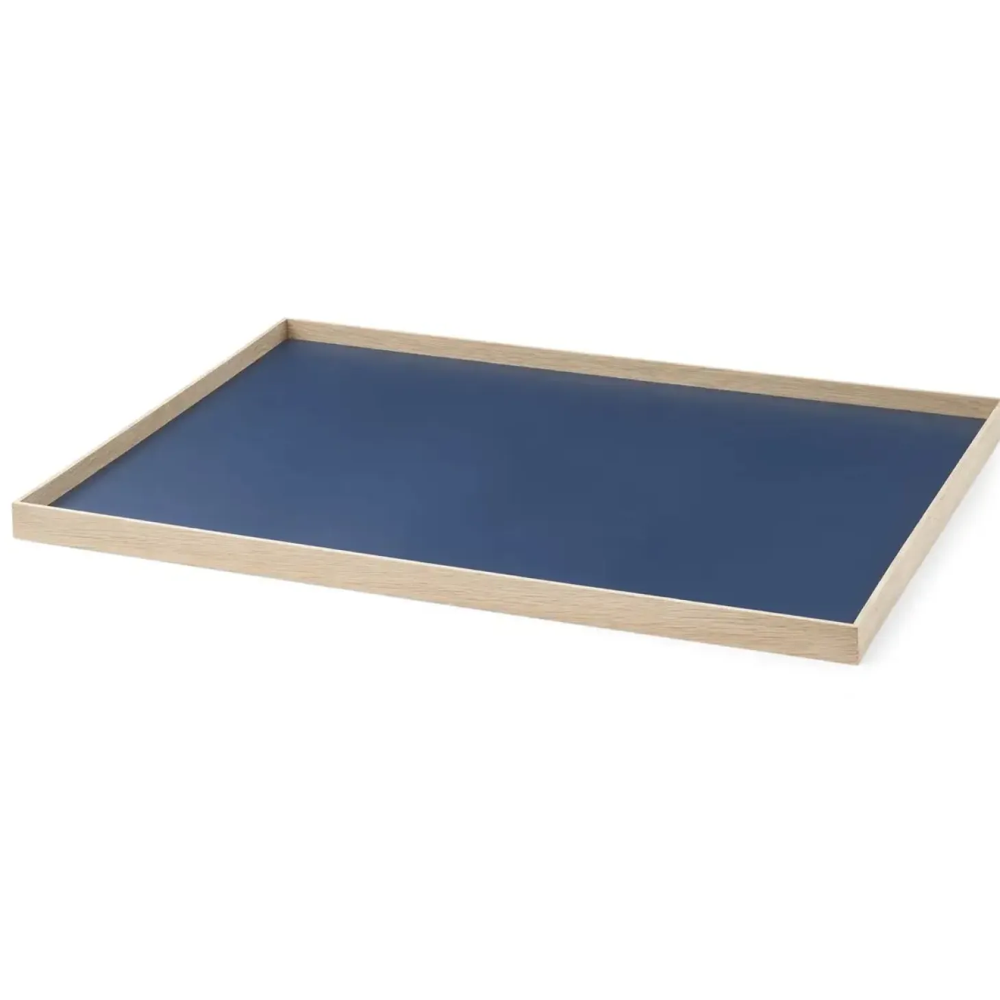Gejst bakke - Frame tray large i eg/blå