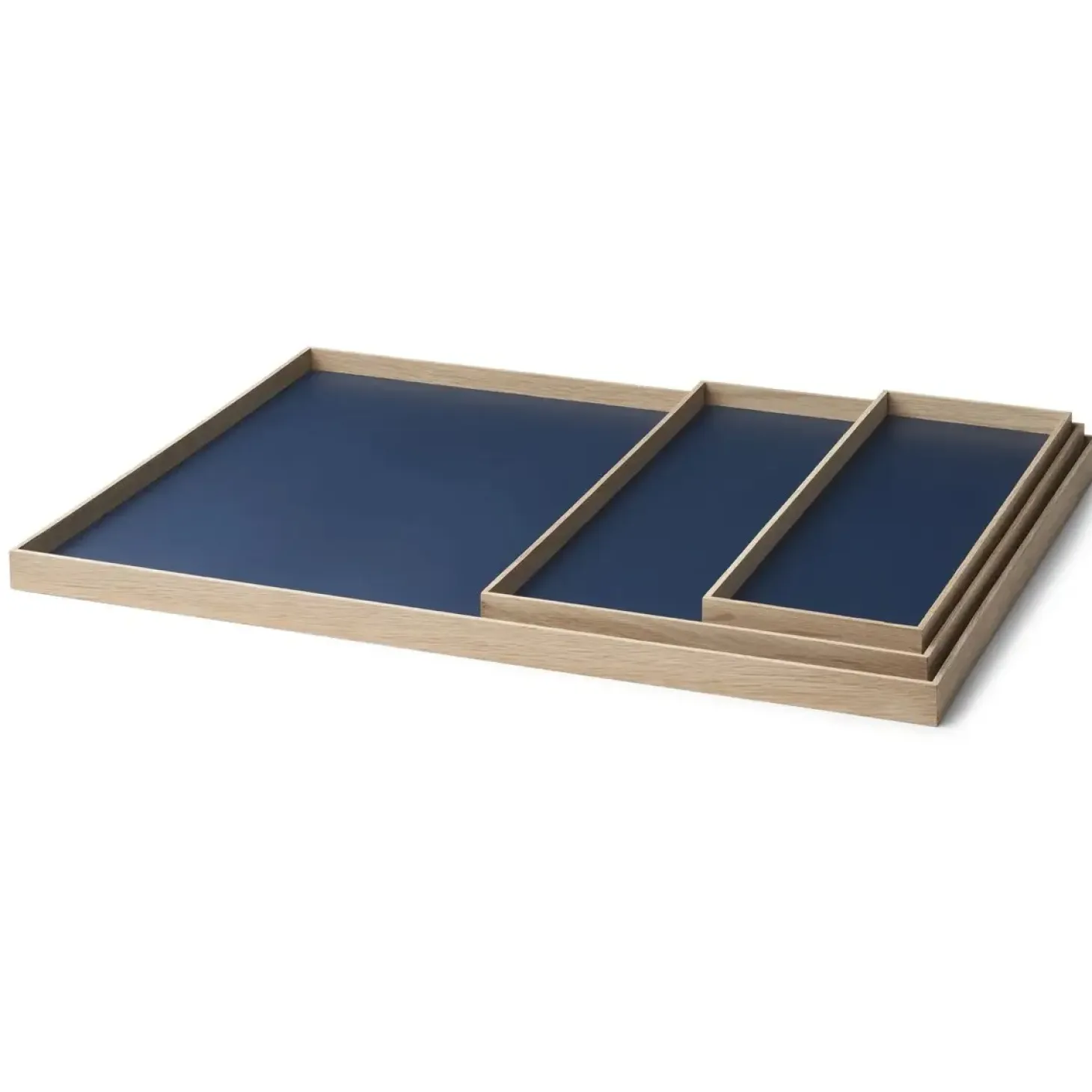 Gejst bakke - Frame tray large i eg/blå