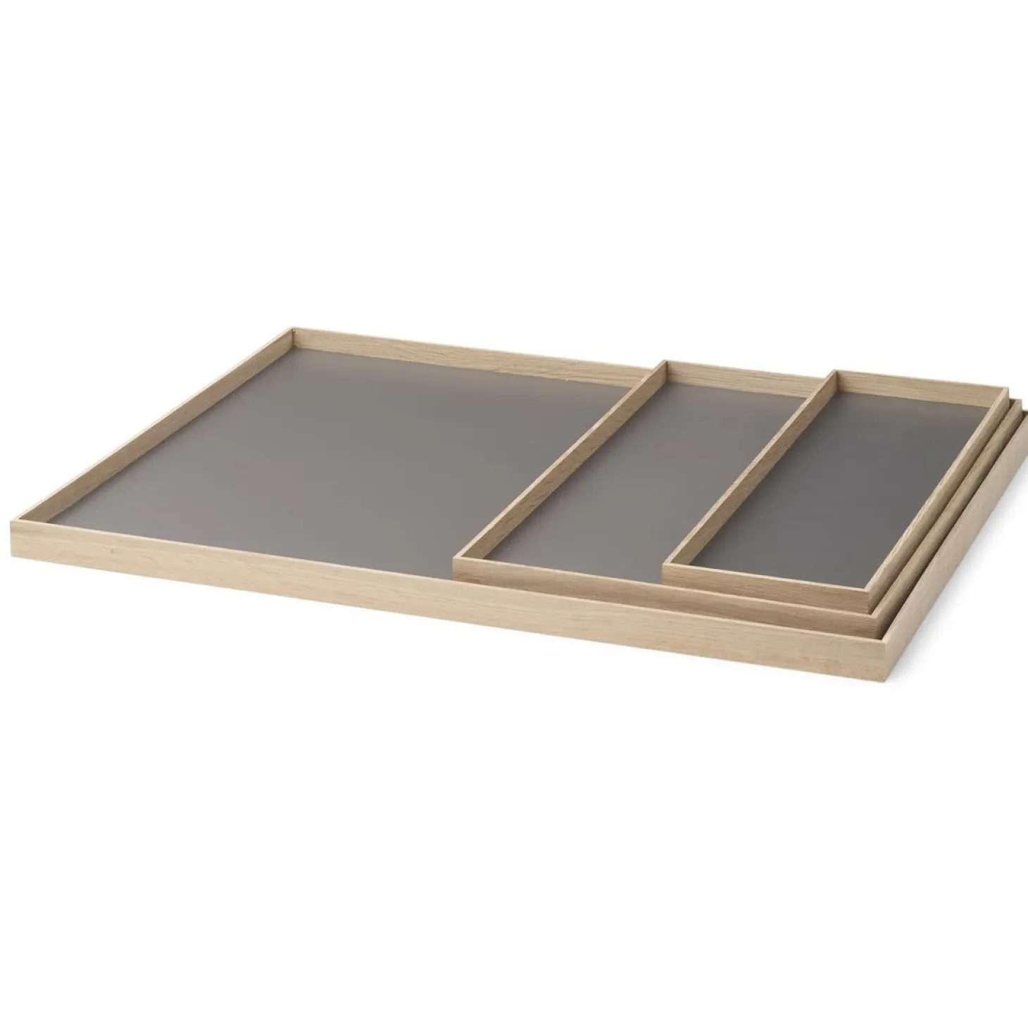 Gejst bakke - Frame tray small i eg/grå