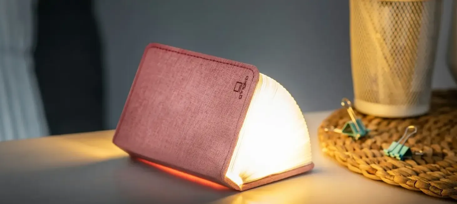 Gingko - LED Smart Fabric Booklight - Blush Pink - Mini