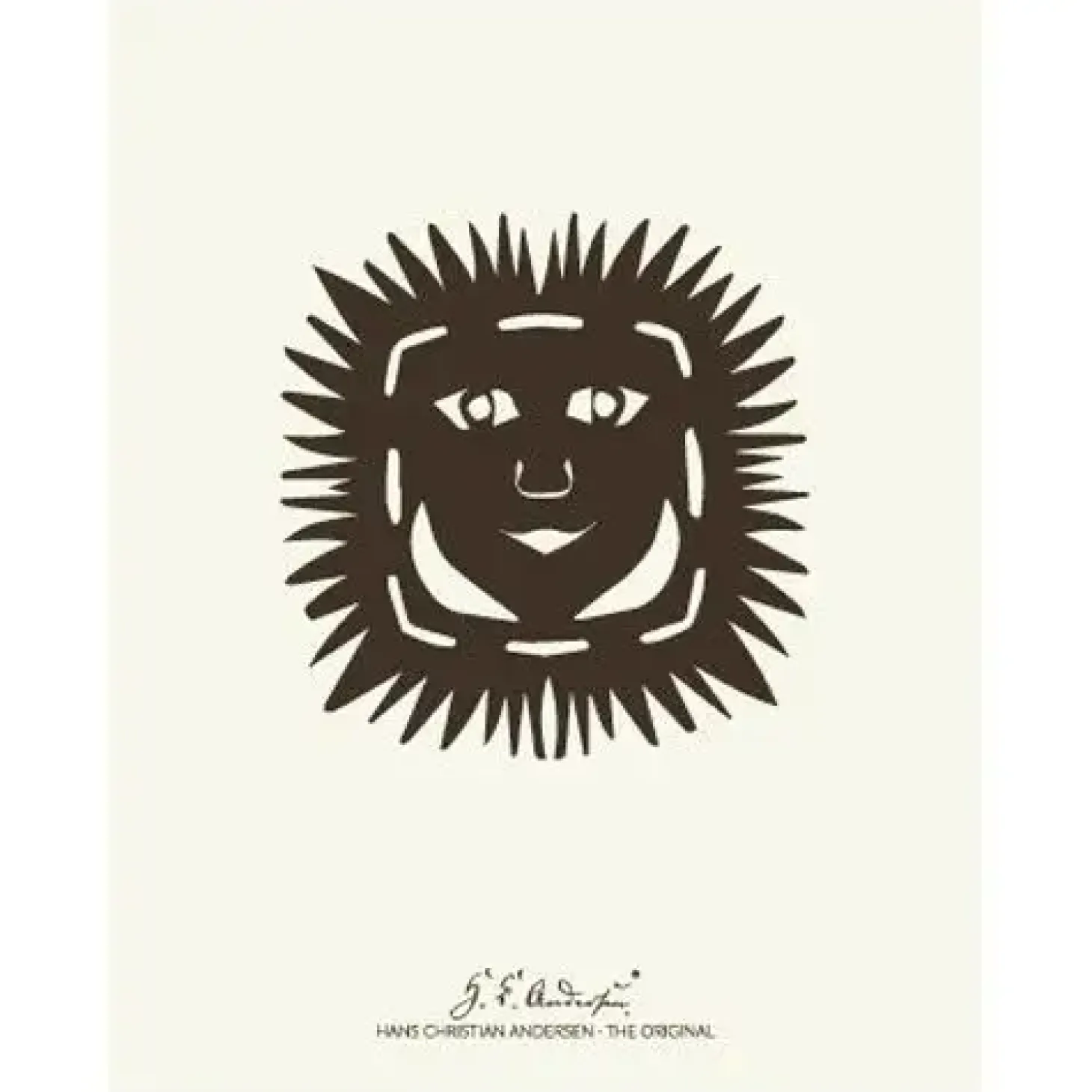 H. C. Andersen Original - "Solhoved" Plakat i ramme - 40x50