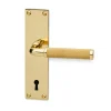 Habo - Dørgreb inkl. lang plade - Lexington - Messing