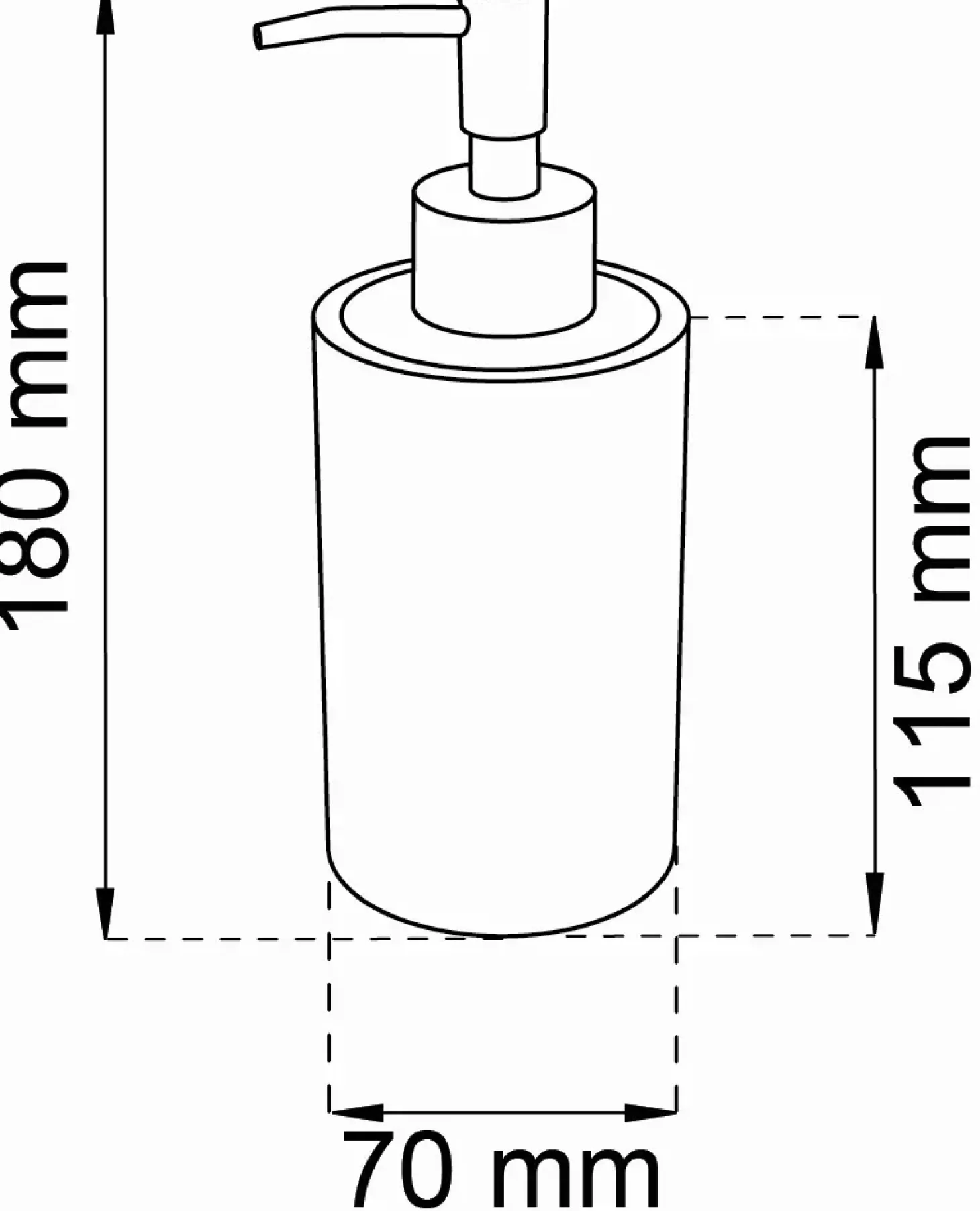 Habo - Sæbedispenser - Marble/Marmor - H: 18 cm