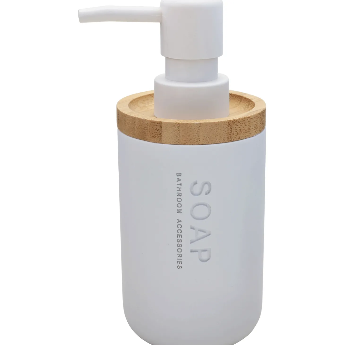 Habo - Sæbedispenser - Nature og Hvid - H: 16 cm