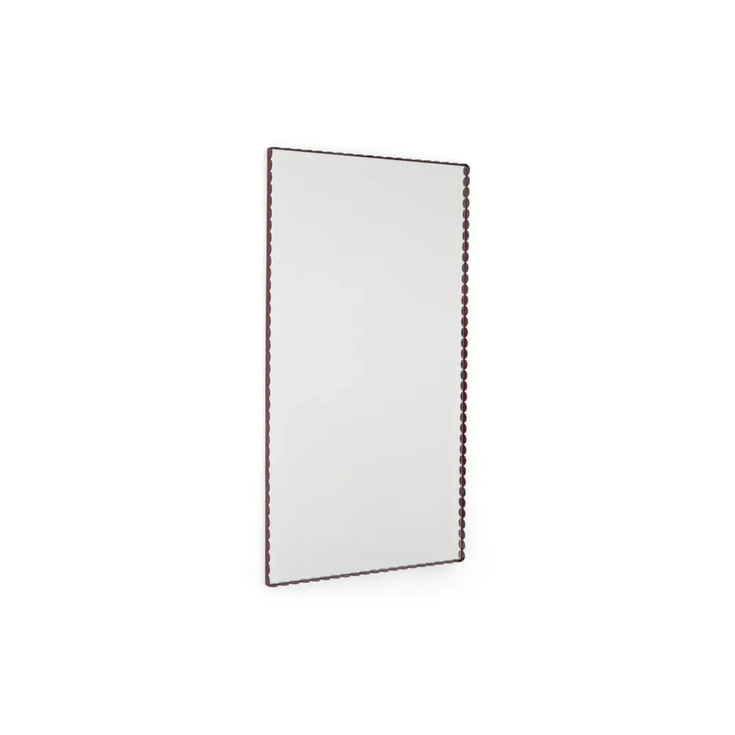 HAY - Arcs Spejl - Rectangle / L-Burgundy rød - H133 X W72 X L3 cm