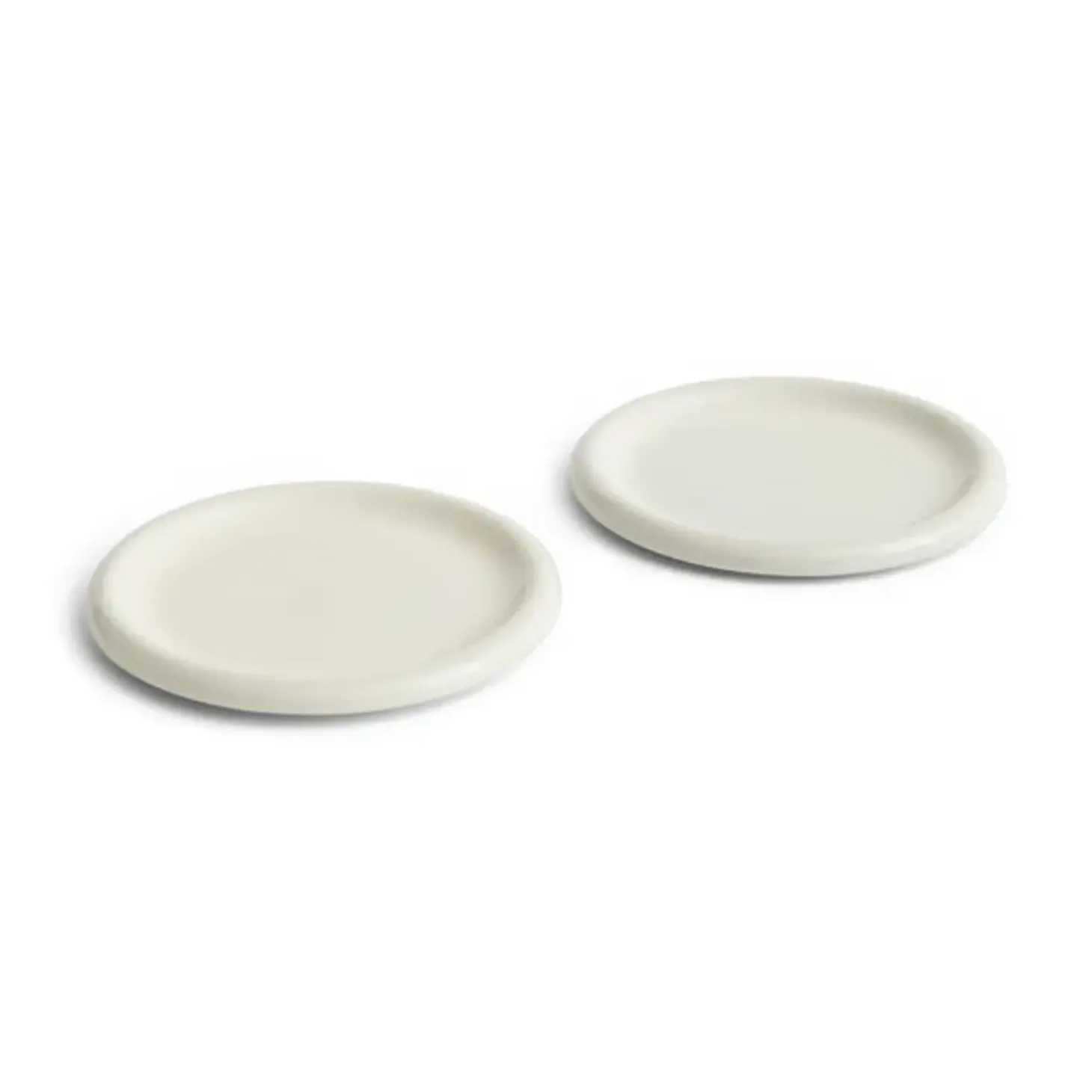HAY - Barro - Tallerken - Sæt med 2 styk - Off white - Ø24 cm
