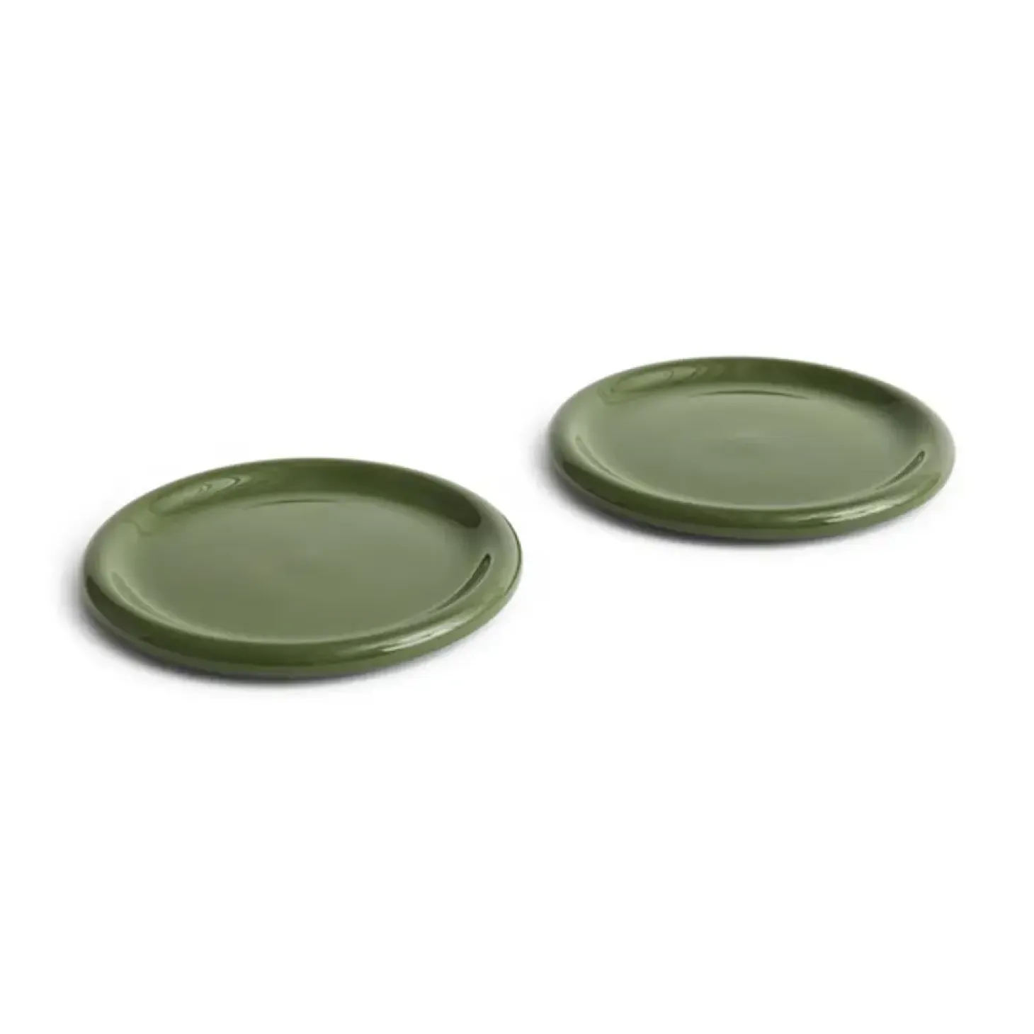 HAY - Barro - Tallerken - Sæt med 2 styk - Green - Ø24 cm
