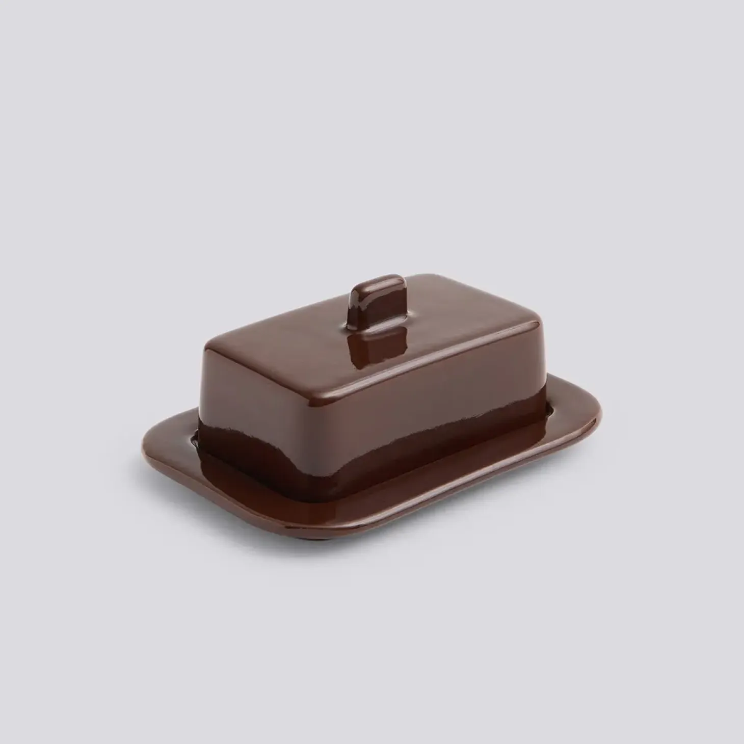 Hay - Barro Butter Dish - Bugundy