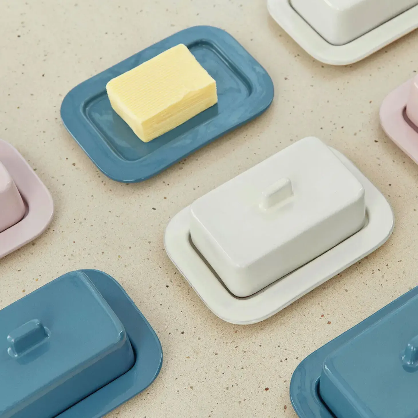 Hay - Barro Butter Dish - Bugundy