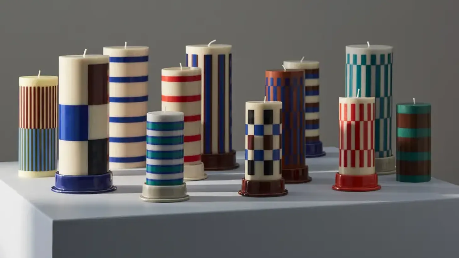 Hay - Bloklys - Column - Small - Grey & Blue