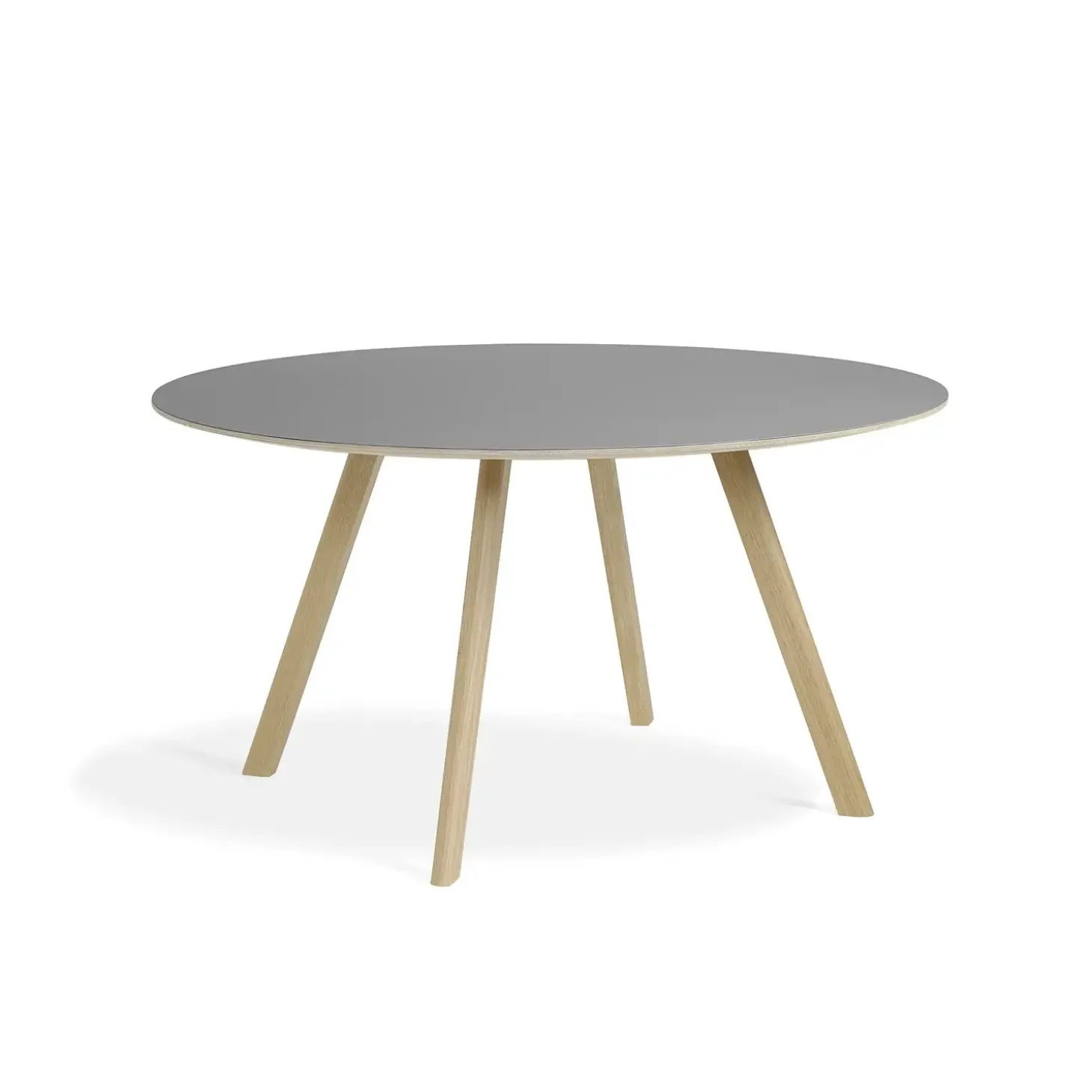 HAY - Bord - CPH25 - Grå / Matlakeret eg - Ø 140 cm