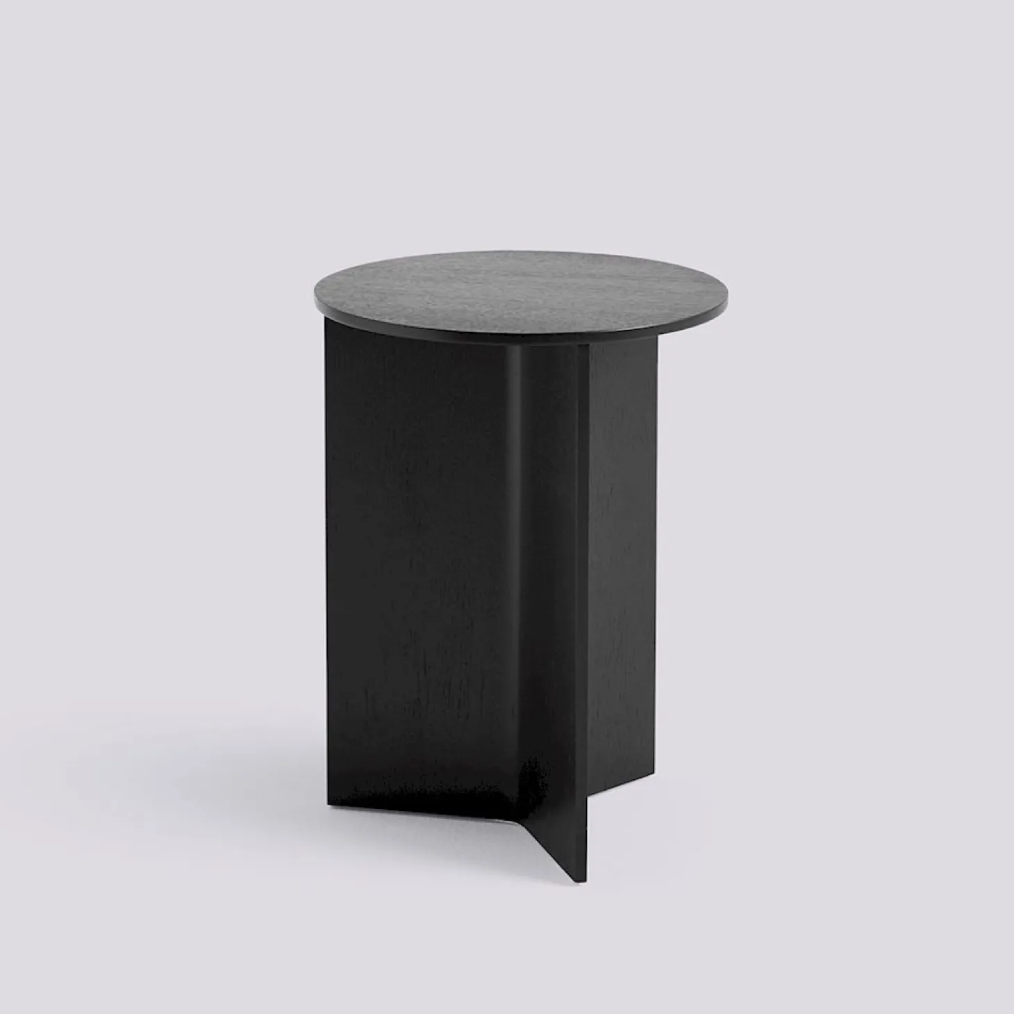 Hay - Bord - Slit table Wood - Black - Ø35 x H47 cm
