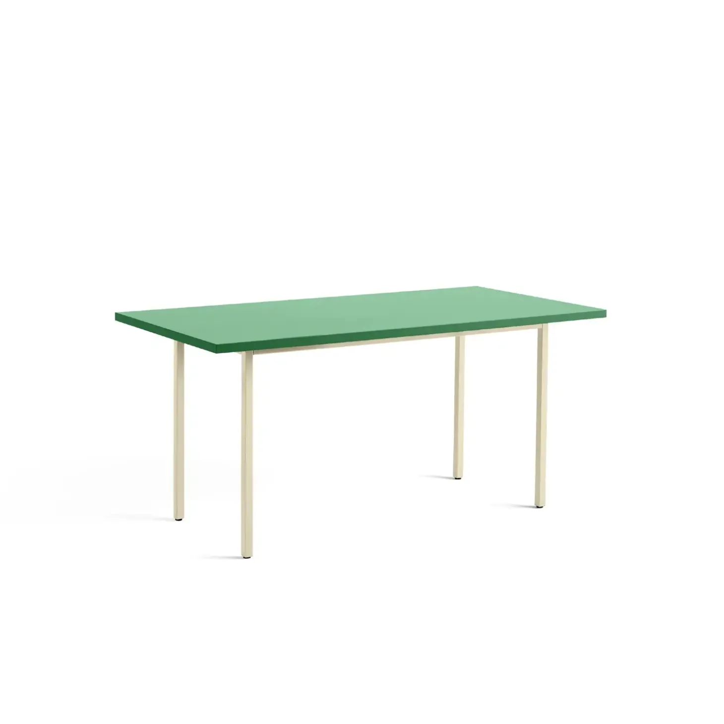 Hay - Bord - Two-Colour - Mintgrøn bordplade - creme hvide stålben - 82 x 160 cm