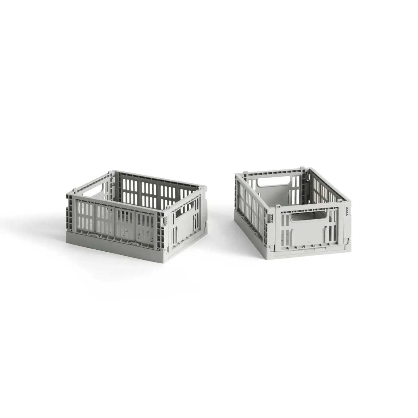 HAY - Colour Kasser - Recycled - Mini - Lysegrå - Light Grey - 2 stk