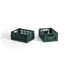 HAY - Colour Kasser - Recycled - Mini - Mørkegrøn - Dark Green - 2 stk