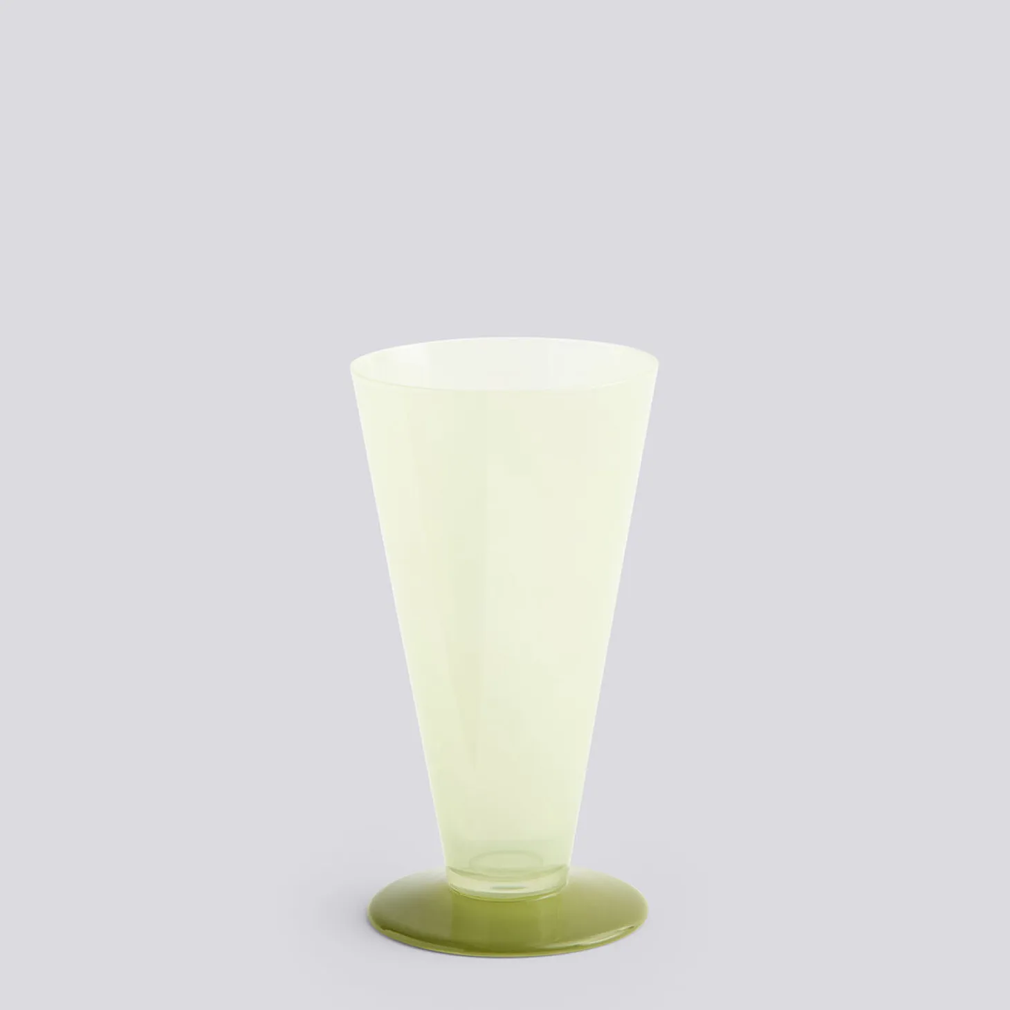 Hay - Conical Vase - Small - Lys grøn/mørk lime
