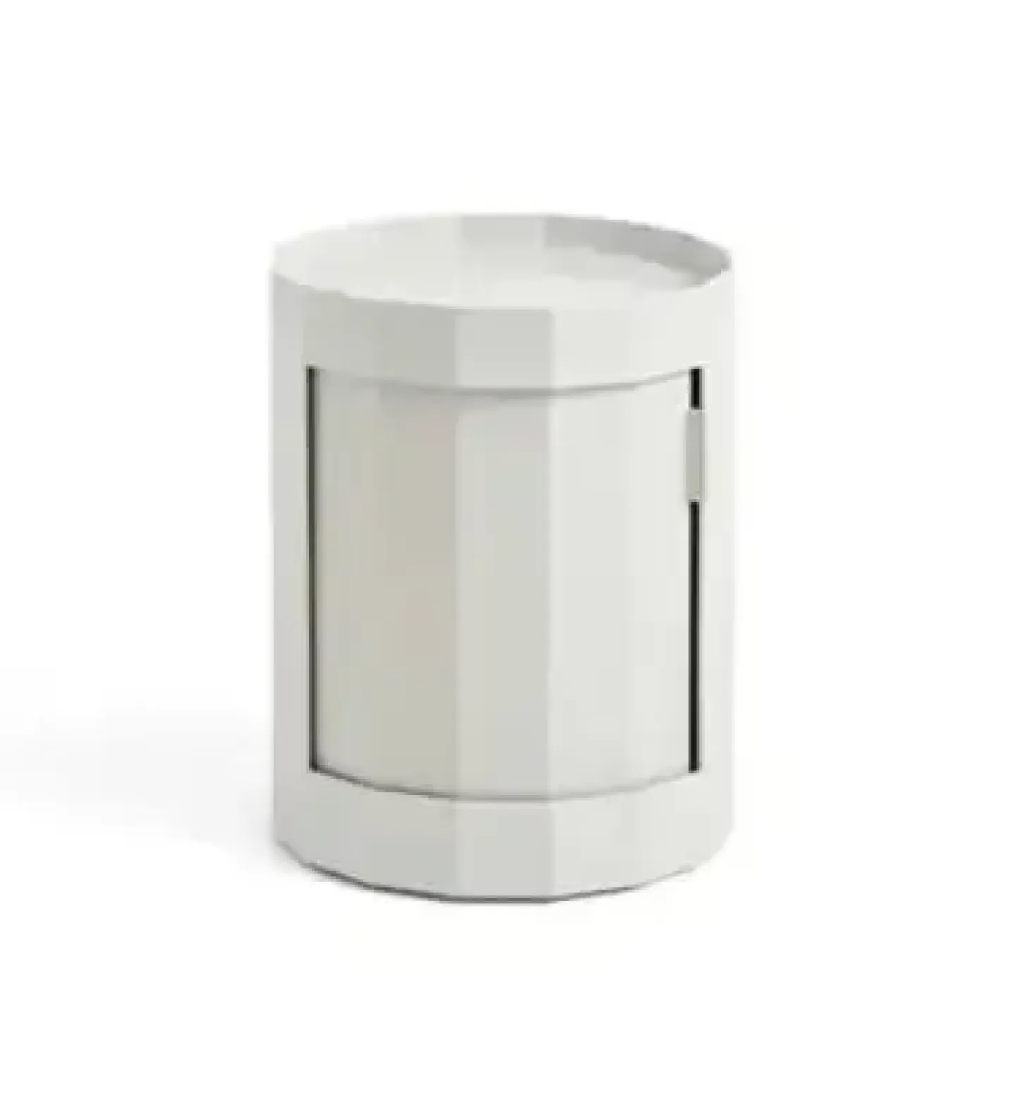 Hay - Facet Cabinet - Low - Misty Grey - Lysegråt sidebord med hjul - H 49 cm