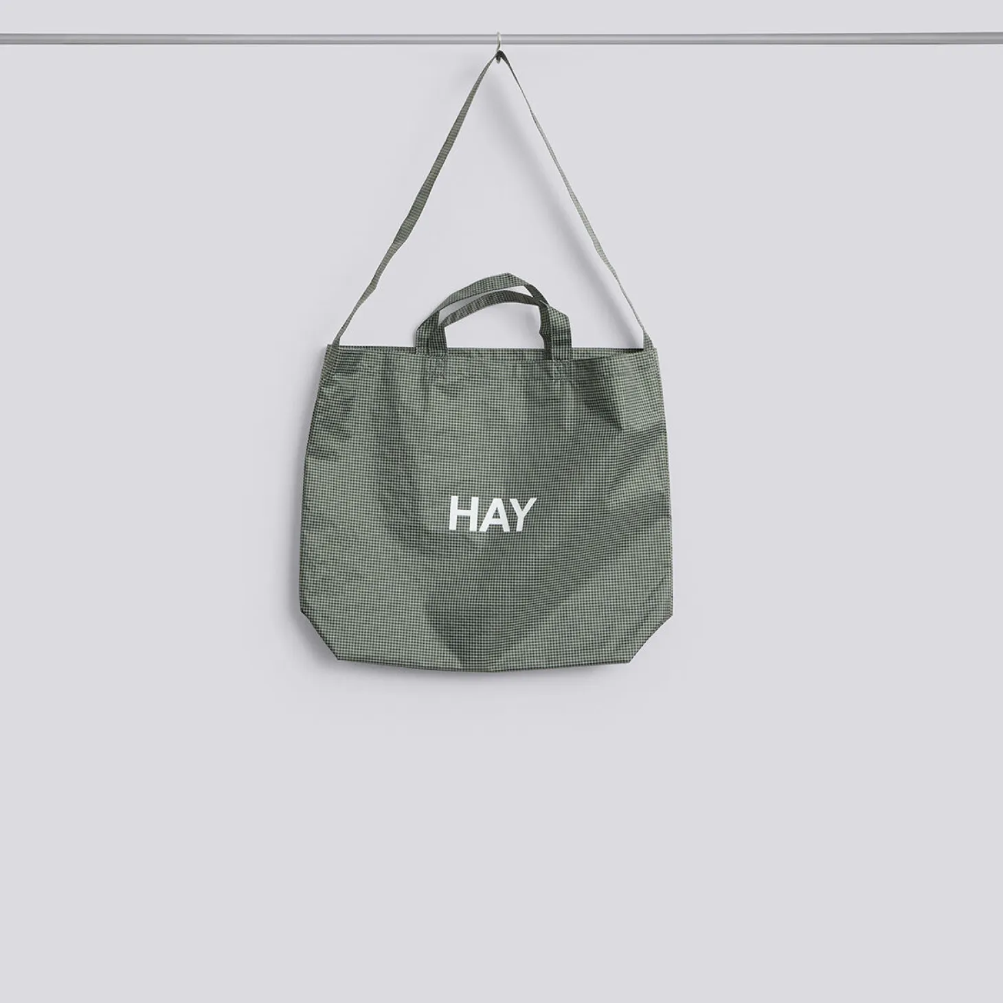 Hay - Grid Crossover Bag - Medium - Mørk grøn