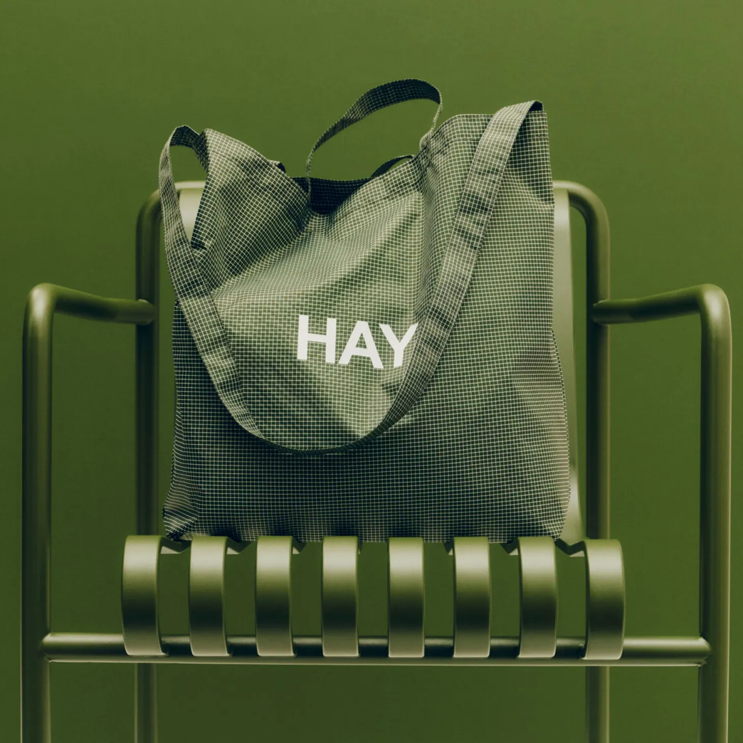 Hay - Grid Crossover Bag - Medium - Mørk grøn