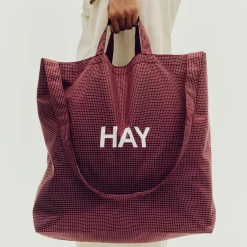 Hay - Grid Crossover Bag - Medium - Burgundy