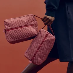 Hay - Grid Wash Bag - Medium - Mørk blå