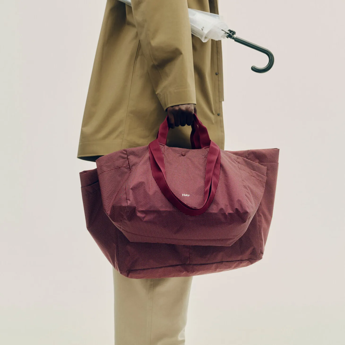 Hay - Grid Weekend Bag - Large - Grøn