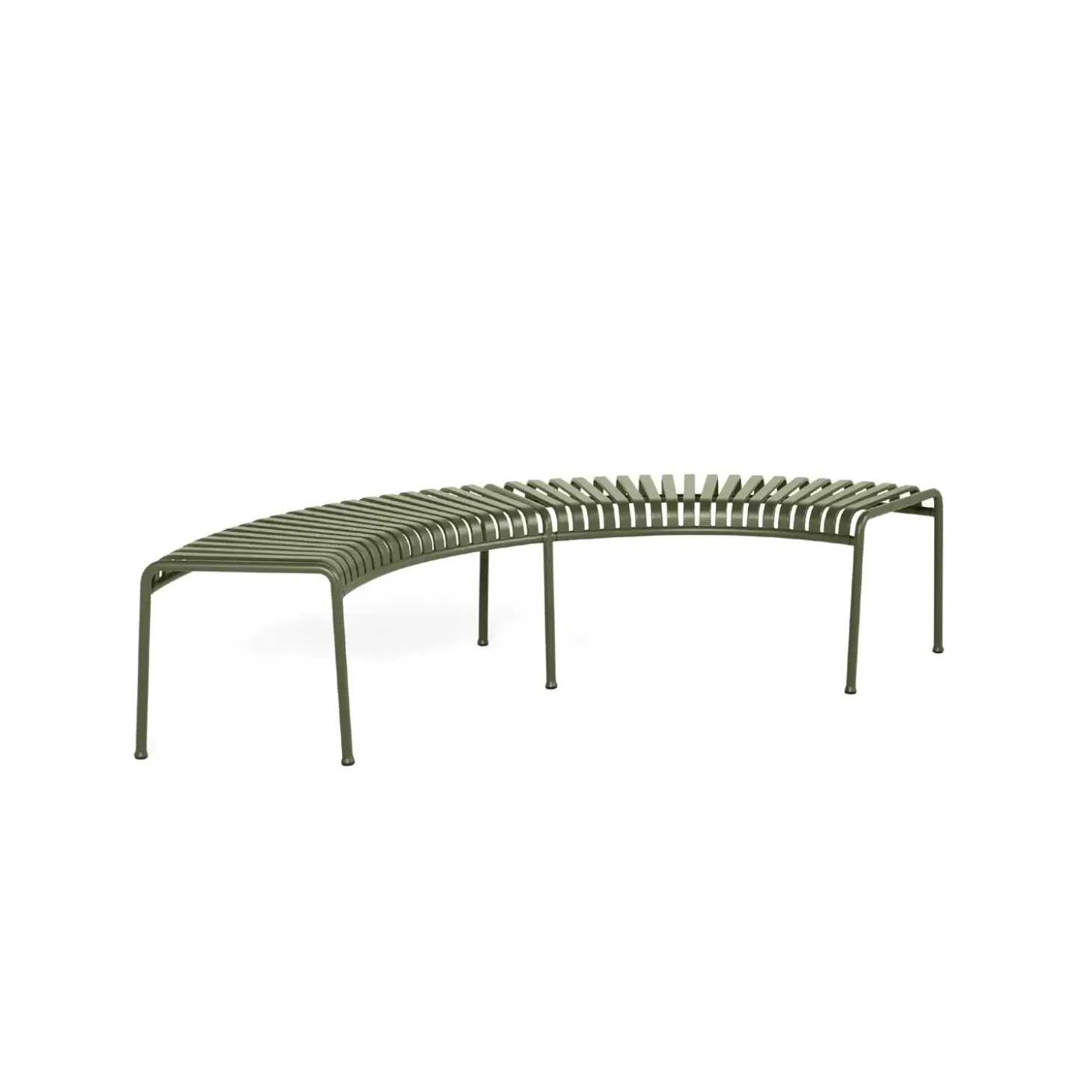 HAY - Havebænk Park - Palissade Park Bench - Oliven (inkl. mellemben)