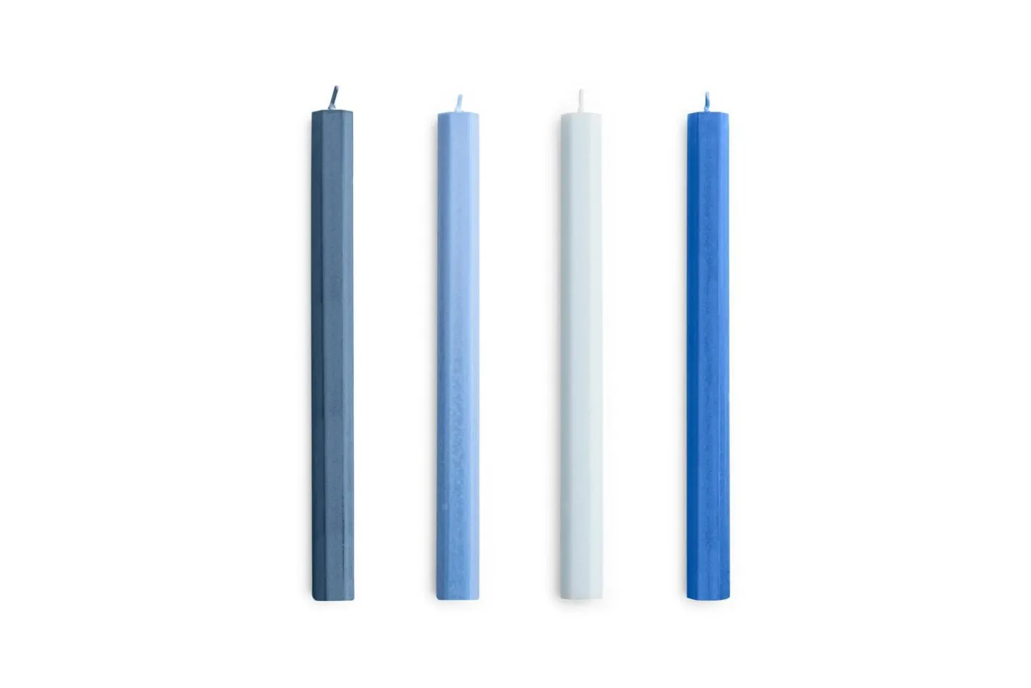 Hay - Hexagon Candle - Blues, Set of 4