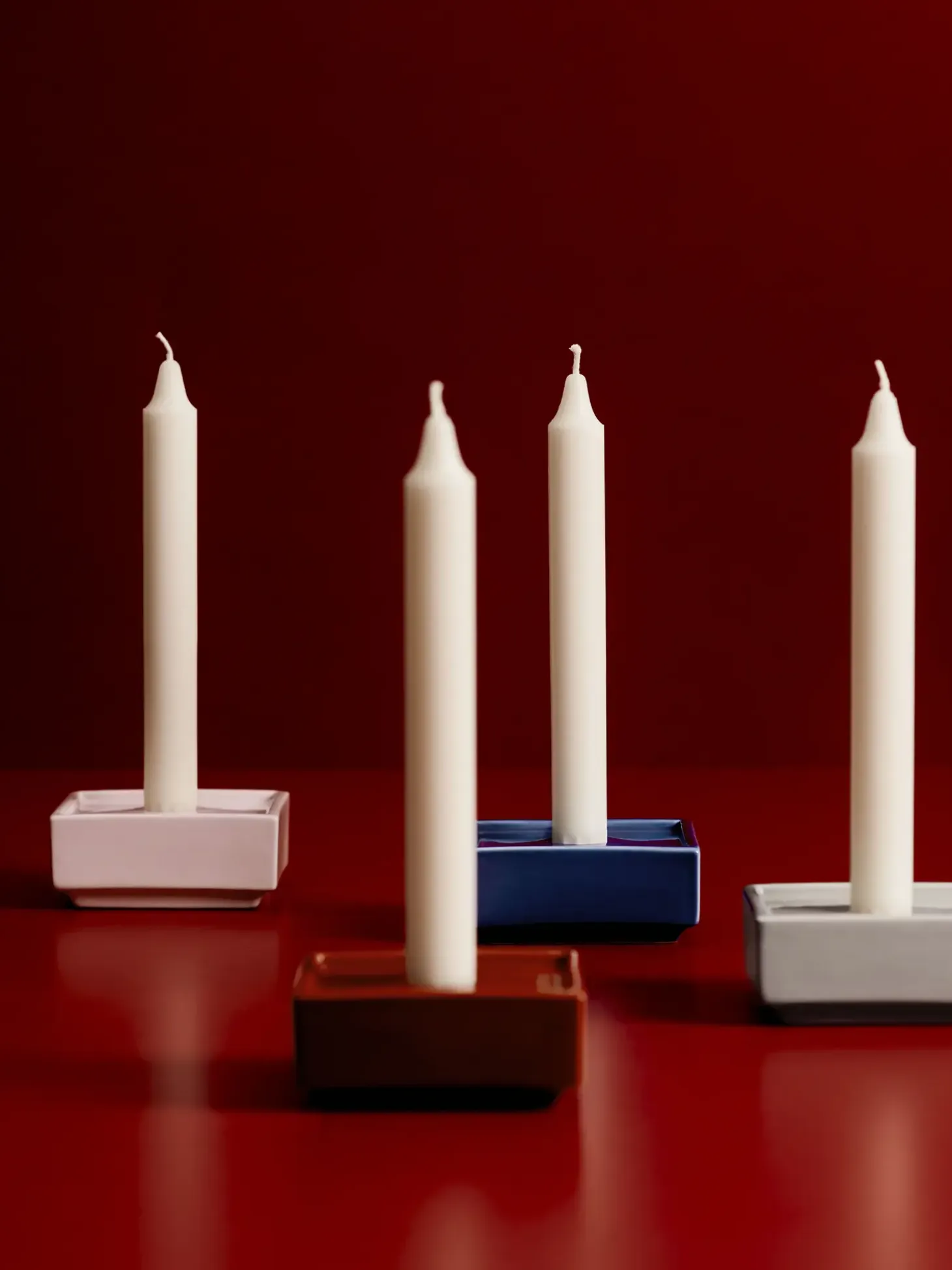 Hay - Lysestage - Mattone Candleholder - Small - Red
