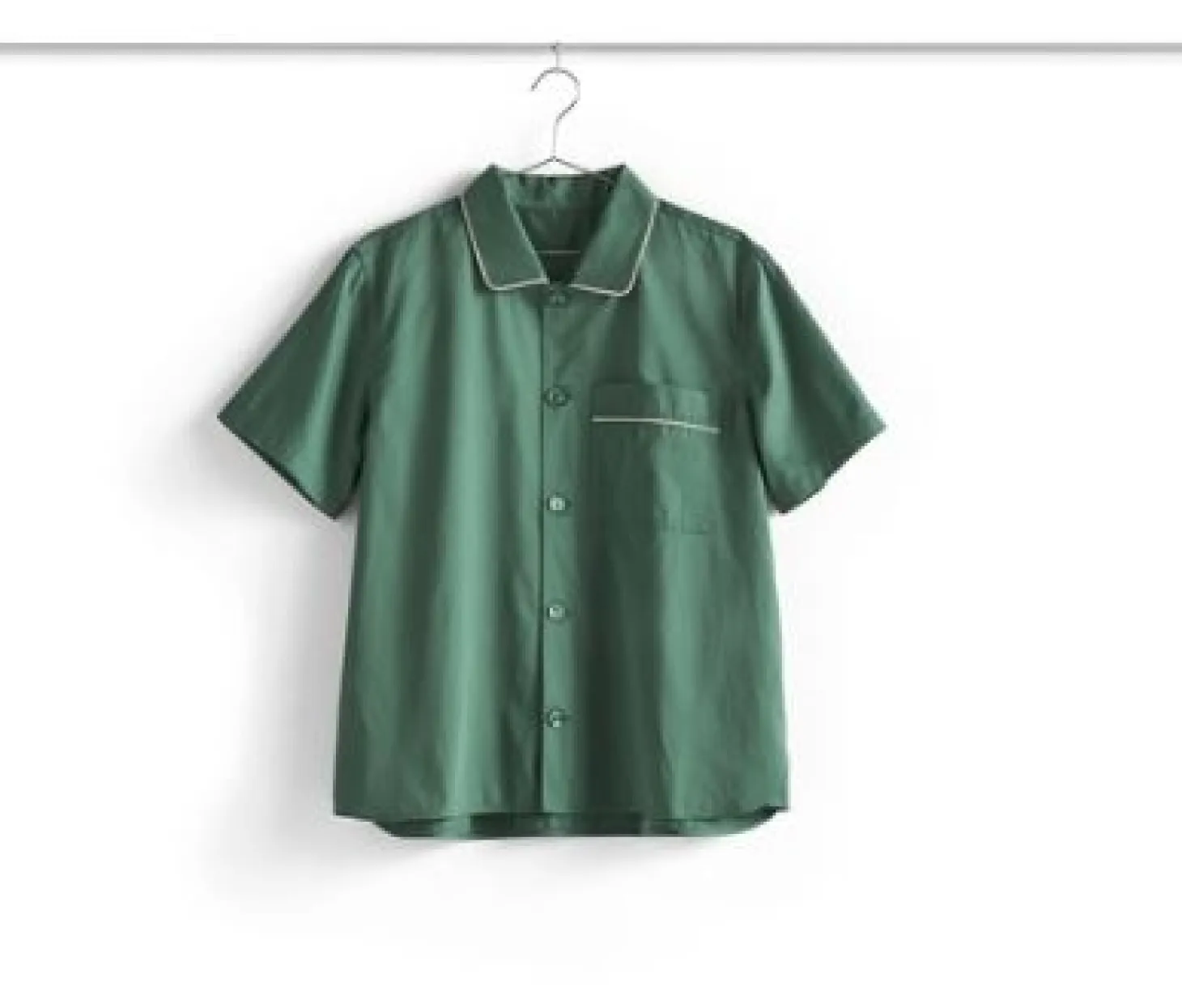 HAY - Outline Pyjama - Kortærmet Shirt - S/M - Emerald Green
