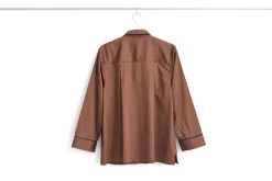 HAY - Outline Pyjama - Langærmet Shirt - S/M - Milk Chocolate