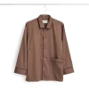 HAY - Outline Pyjama - Langærmet Shirt - XS/S - Milk Chocolate
