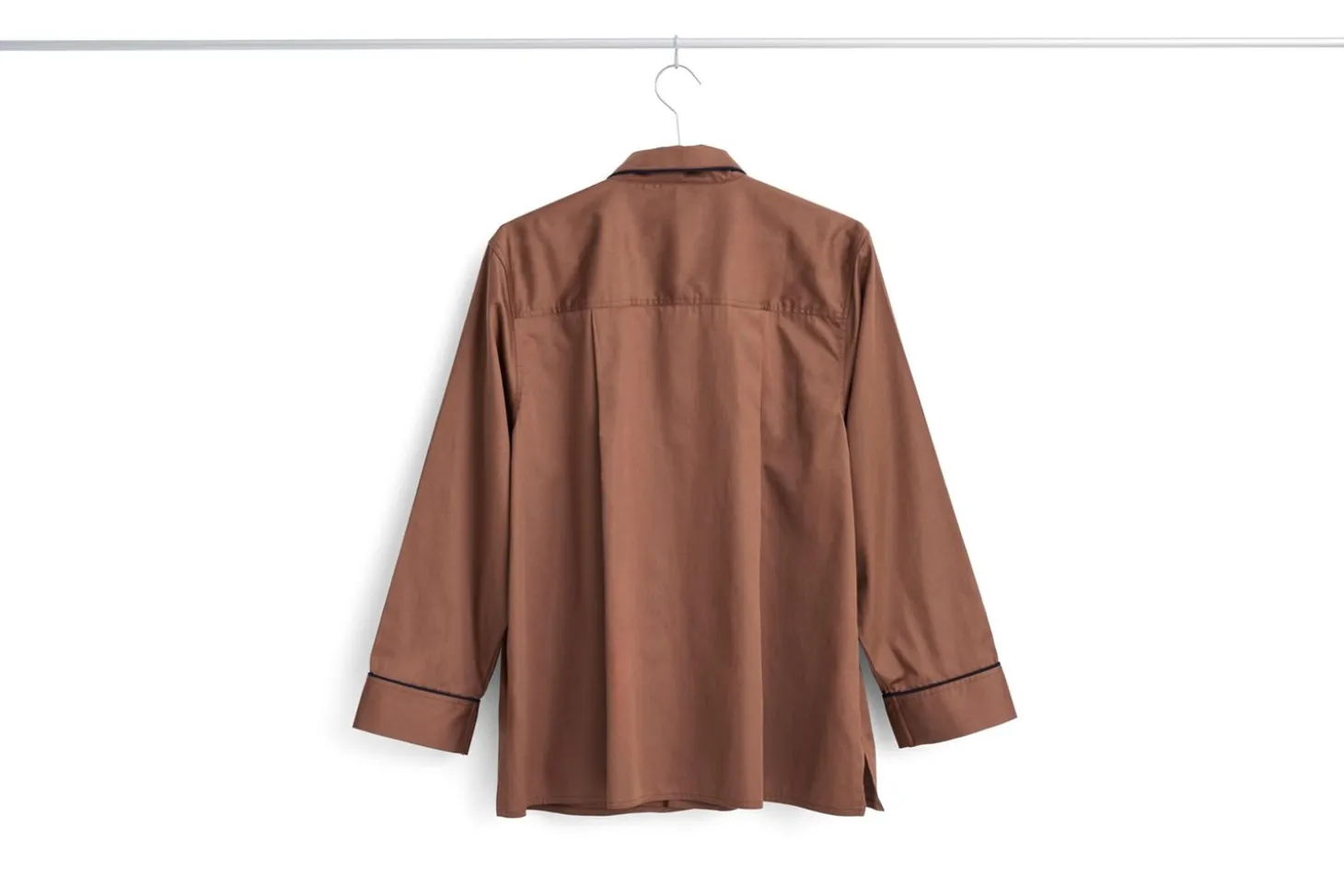 HAY - Outline Pyjama - Langærmet Shirt - XS/S - Milk Chocolate