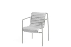 HAY - Palissade hynde dining arm chair quilted - lysegrå - Sky Grey