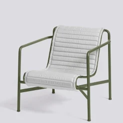 HAY - Palissade hynde Loungestol lav - lysegrå - sky grey - quilted