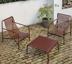 HAY - Palissade hynde Loungestol - høj - Rød - Iron red