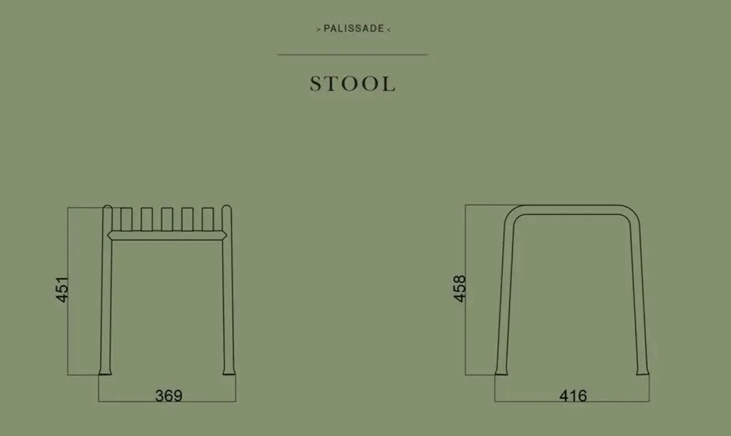 HAY - Palissade skammel antrachite - stool